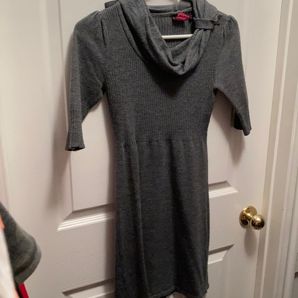 Grey sweater dress